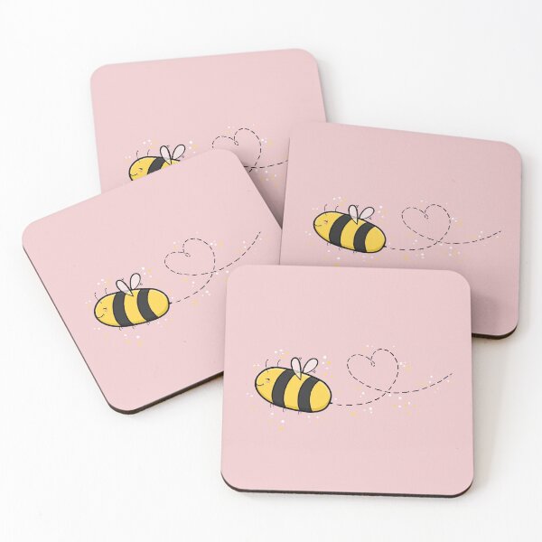 Item preview, Cute Wholesome Bee doing a Heart Loop Dee Loop, Digital Illustration designed and sold by AlmightyClaire.
