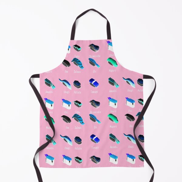 Item preview, Blue and Green Sushi Assortment on Pink Gift Chef Foodie designed and sold by AlteredAtelier.
