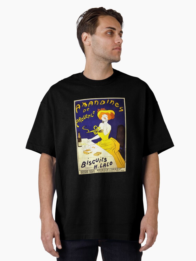 Thumbnail 1 of 7, Oversized T-Shirt, 'Amandines de Provence' by Leonetto Cappiello (Reproduction) designed and sold by RozAbellera.