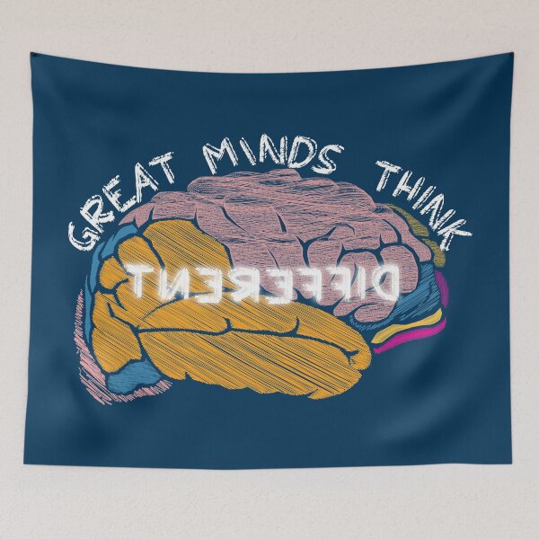 Item preview, GREAT MINDS THINK DIFFERENT - Thinking different -  Thinking different quotes designed and sold by Alice-Elgawi.