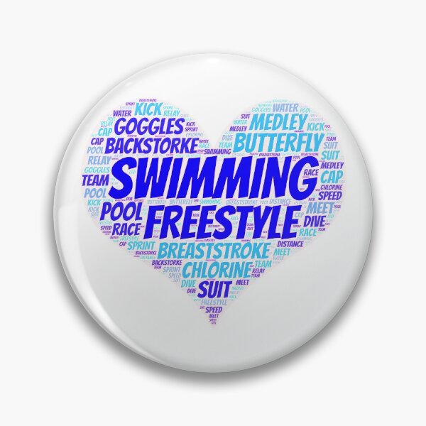 Item preview, Swimming Heart Words Collage designed and sold by Swimerch.