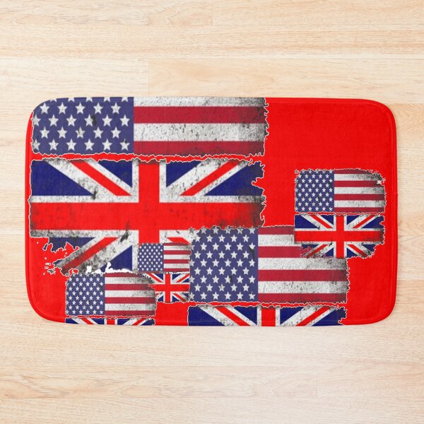 Item preview,  ARTISTIC DISTRESSED ENGLISH-AMERICAN FLAGS ABSTRACT RED ART designed and sold by sharlesart.