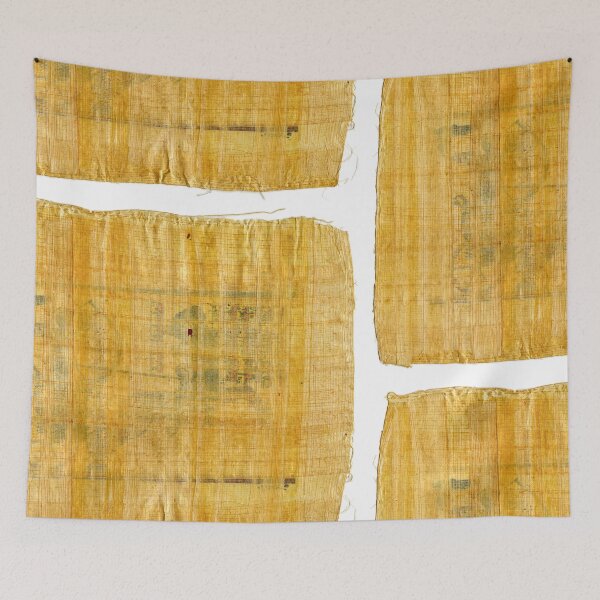 Item preview, Fragment of Ancient Egyptian papyrus (from The Karnak temple, Thebes valley, Luxor, Egypt). Antique manuscript, sheet of parchment, Real ragged scroll, handmade paper, textured background canvas. designed and sold by MysticaLink.