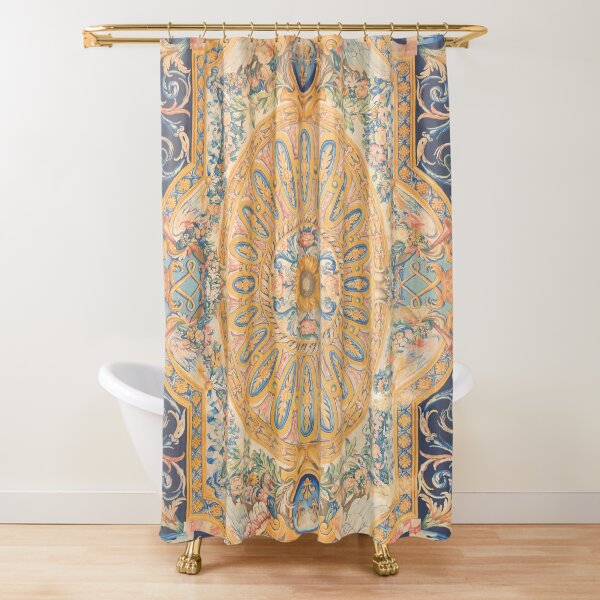 140x180cm Rideau De Douche Paysage Asiatique Peinture à L'encre