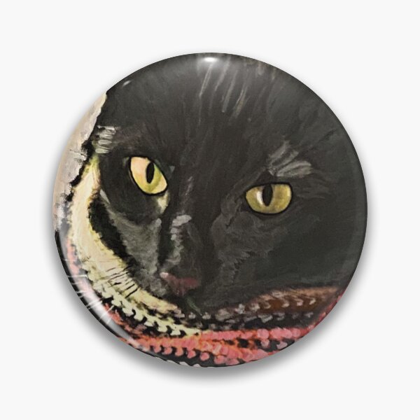 Aperçu de l'œuvre Chat noir avec écharpe créée et vendue par Artist Gary Springer.