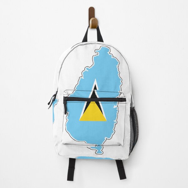 Item preview, St Lucia National Flag Clipped into Map of St Lucia designed and sold by IdentiTee Studios.
