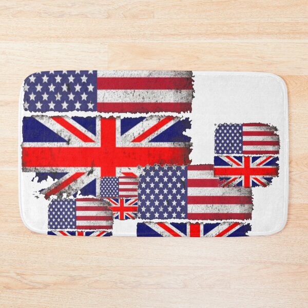 Item preview,  DISTRESSED ENGLISH-AMERICAN FLAGS ABSTRACT WHITE ART designed and sold by sharlesart.