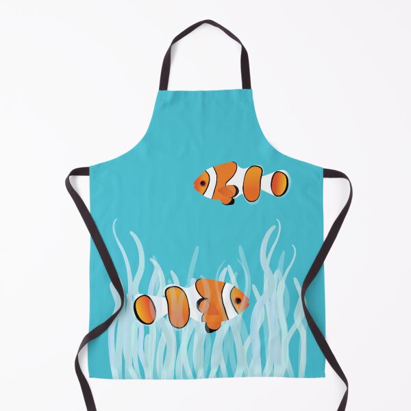 Item preview, Two clown fishes swimming between sea anemones designed and sold by Bwiselizzy.