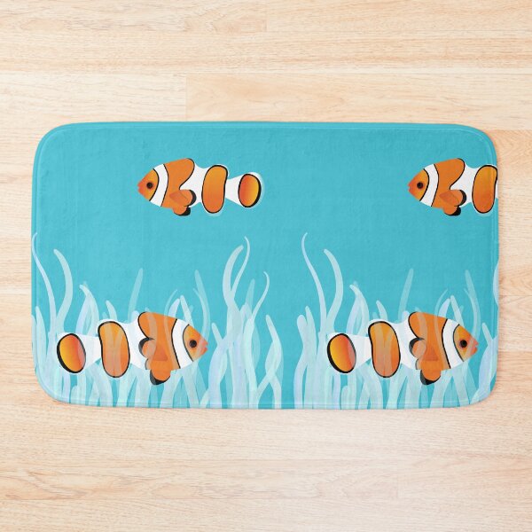 Item preview, Two clown fishes swimming between sea anemones designed and sold by Bwiselizzy.