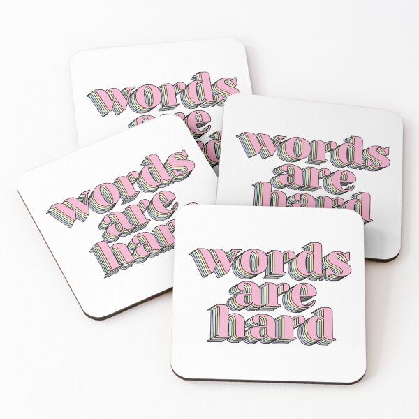 Item preview, words are hard rainbow layers designed and sold by Caroline Derucki.