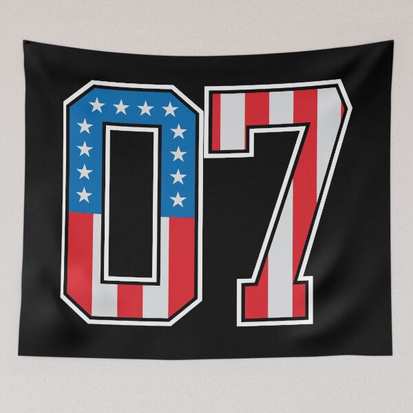 Item preview, Lucky Number 7 American Classy Numbers seven United States Flag designed and sold by Urosek.