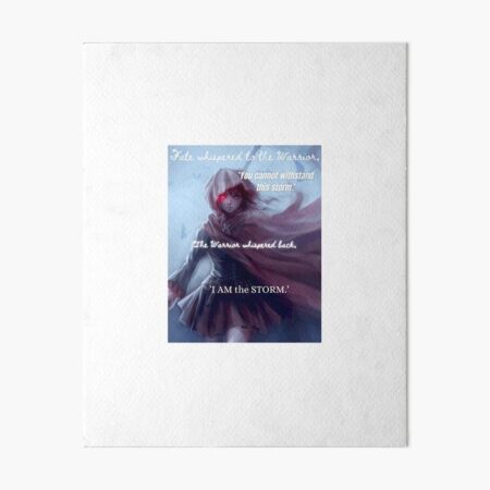 Item preview, I am The Storm Quote - Anime Graphic Print  designed and sold by ThoughtfulPrint.