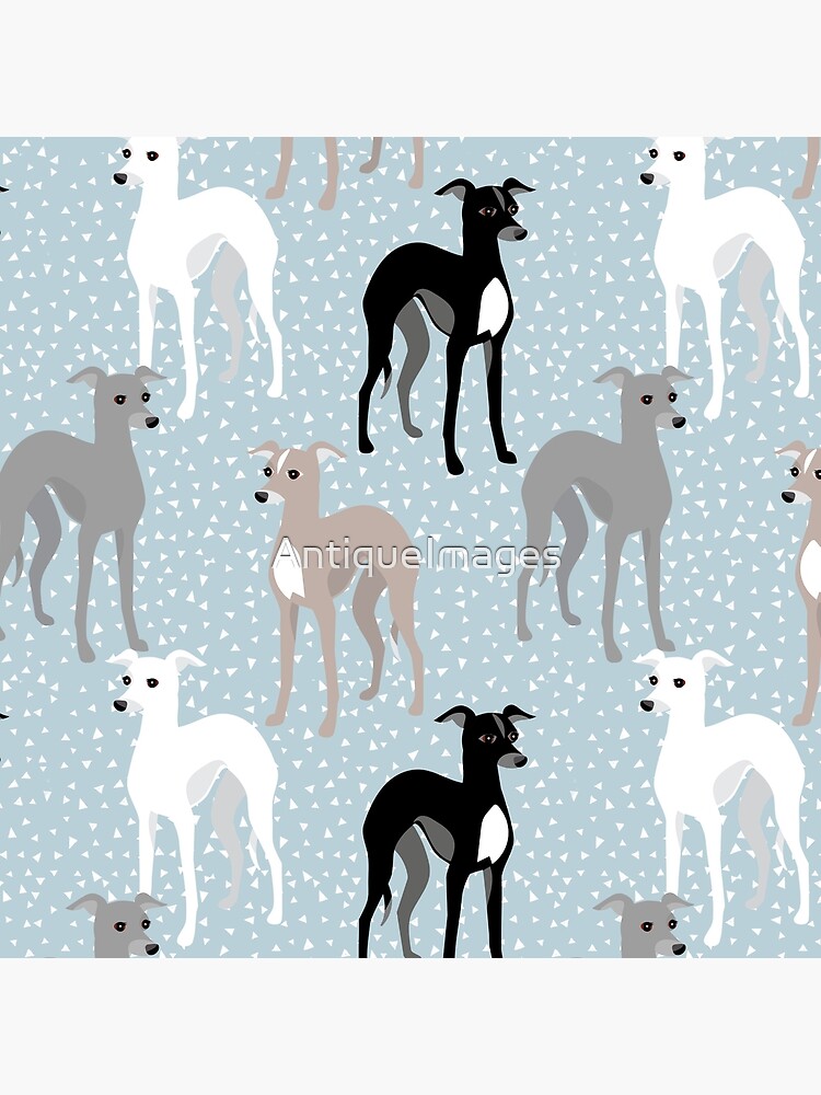 Italian Greyhounds Mid-Century Modern Pattern by AntiqueImages