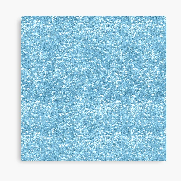 Light Blue Glitter Shiny Bright Sparkly Sky Blue Canvas Print for