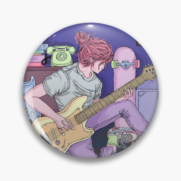 Item preview, alexa, how to music?   (kawaii anime girl playing guiter in her recording studio) designed and sold by laserskull.