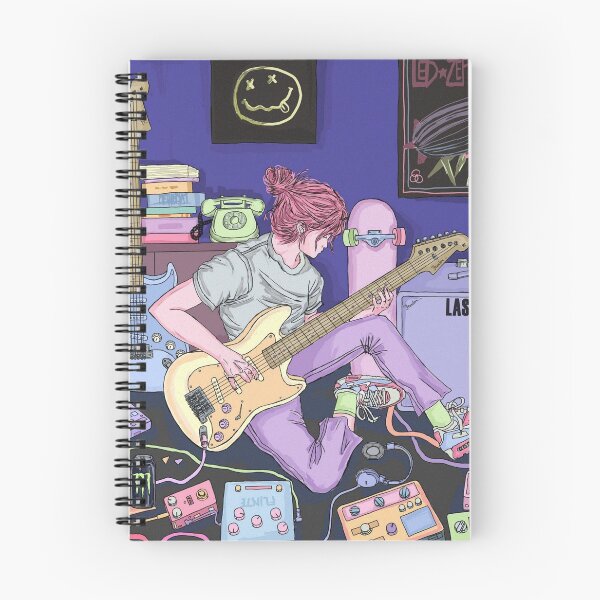 Item preview, alexa, how to music?   (kawaii anime girl playing guiter in her recording studio) designed and sold by laserskull.