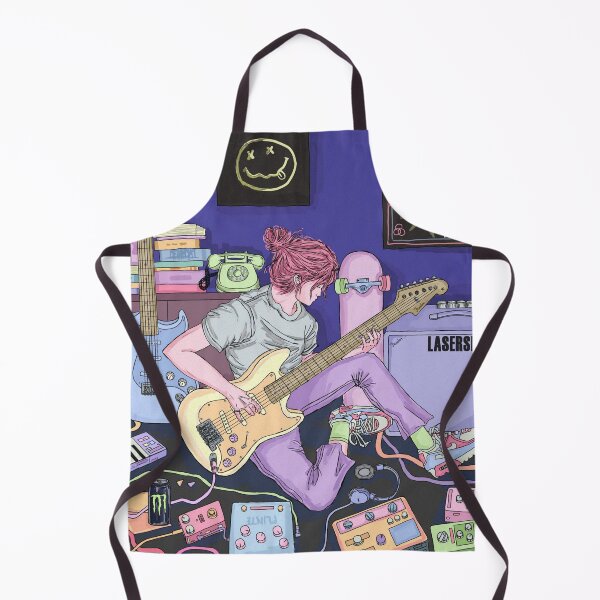Item preview, alexa, how to music?   (kawaii anime girl playing guiter in her recording studio) designed and sold by laserskull.