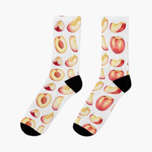 Item preview, Watercolor peach slices designed and sold by Lyubava.