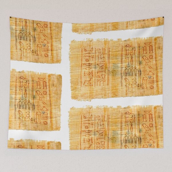 Item preview, Egyptian papyrus with hieroglyphs, manuscript from The Karnak temple, Luxor, Egypt. designed and sold by MysticaLink.