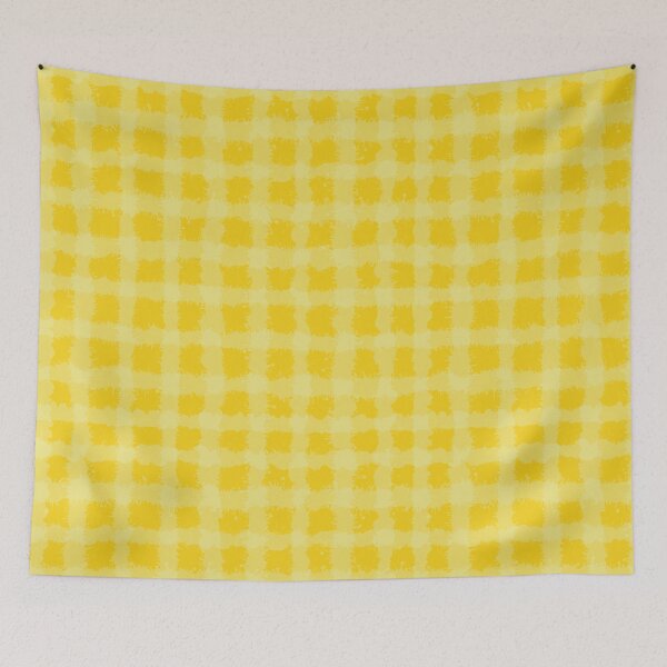Item preview, sunny yellow plaid pattern designed and sold by rysunki-malunki.