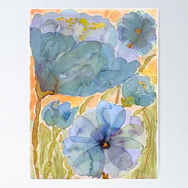 Artikelvorschau, Blaue Blüten entworfen und verkauft von DaisyGirlDesign.
