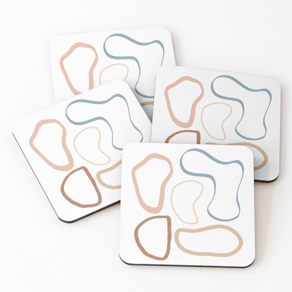 Item preview, Midcentury Modern Organic Abstract Forms In Desert Colors  designed and sold by HappyPeeps.
