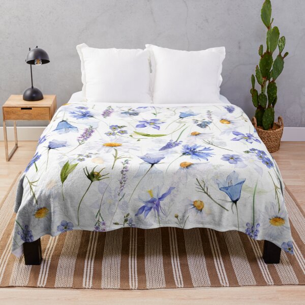 Item preview, Blue And White Midsummer Meadow Botanical Garden designed and sold by UtArt.