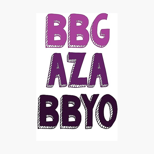 Artikelvorschau, BBG AZA BBYO: Lila entworfen und verkauft von feliciasdesigns.