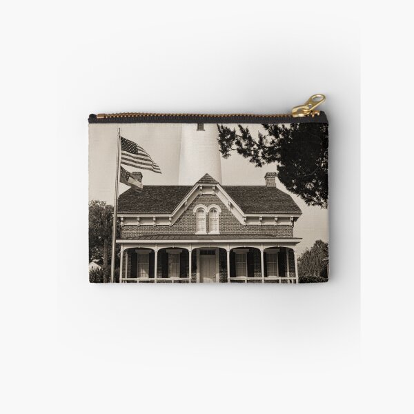 Item preview, St. Simons Island Lighthouse Black And White Vertical designed and sold by LisaWootenPhoto.