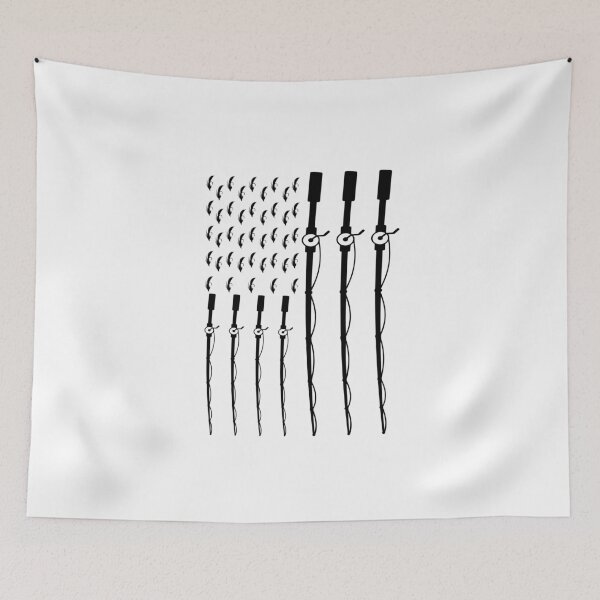Item preview, American fishing rod flag designed and sold by shaakir.