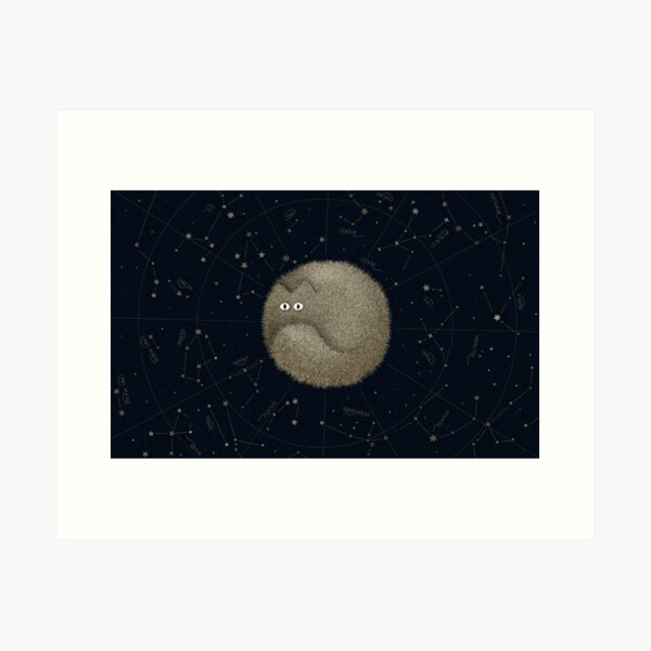 Celestial Cat (Dark) Art Print