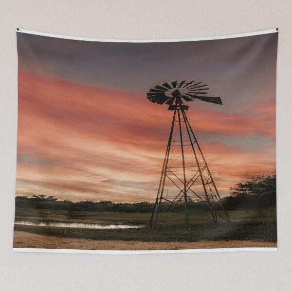 Item preview, Hill Country Sunset Windmill Silhouette designed and sold by JLPhotographer.