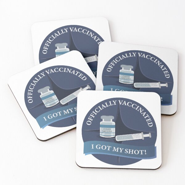 Item preview, Officially Vaccinated, I Got My Shot - funny covid quotes designed and sold by DebbisPalette.