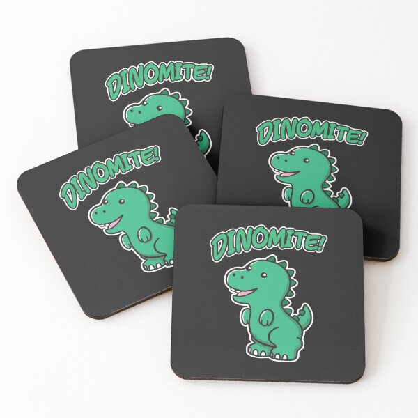 Item preview, Dino-Mite Cute T-Rex Dinosaur Dinomite Green Smiling Dino designed and sold by OopteesLydia.
