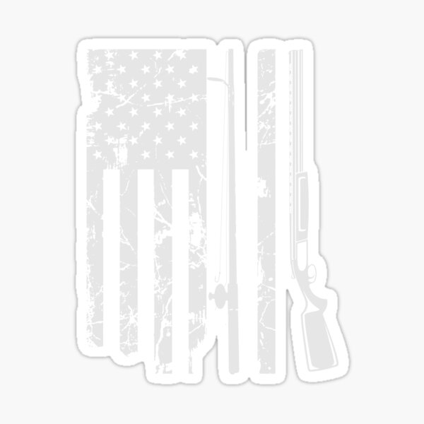 "American fishing rod flag" Sticker for Sale by shaakir Redbubble
