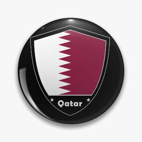 Item preview, Qatar Flag Badge designed and sold by Gina-Driada.