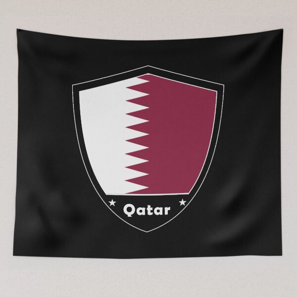 Item preview, Qatar Flag Badge designed and sold by Gina-Driada.