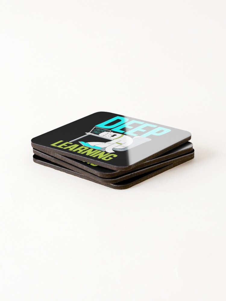Thumbnail 4 of 5, Coasters (Set of 4), Deep Learning Funny Artificial Intelligence Machine Learning designed and sold by ShopTheStyle.