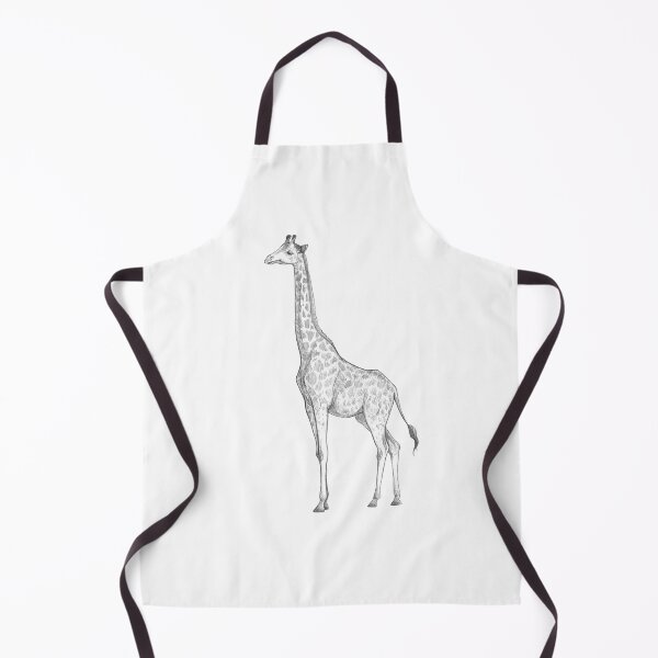 Item preview, Giraffe - Art Illustration - Monochromatic Pencil Line Sketch - Drawing by MadliArt designed and sold by MadliArt.