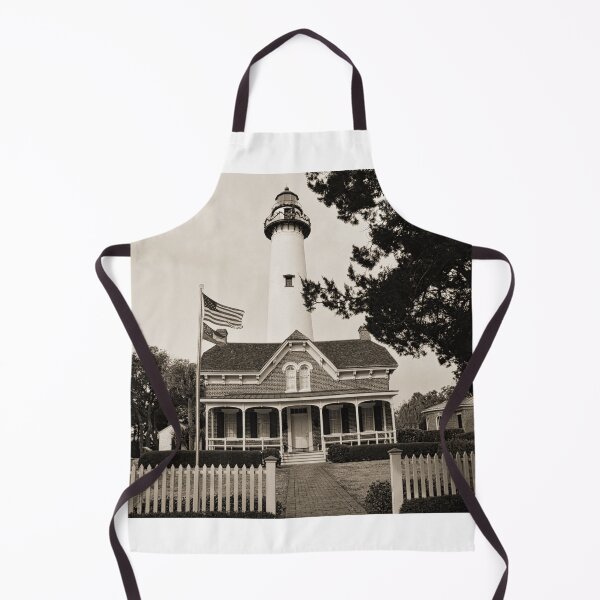 Item preview, St. Simons Island Lighthouse Black And White designed and sold by LisaWootenPhoto.