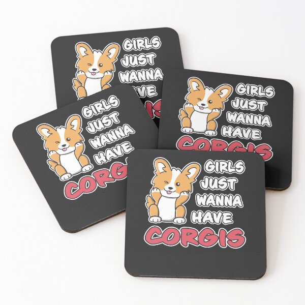 Item preview, Girls Just Wanna Have Corgis - Cute Funny Winking Corgi Pup designed and sold by OopteesLydia.