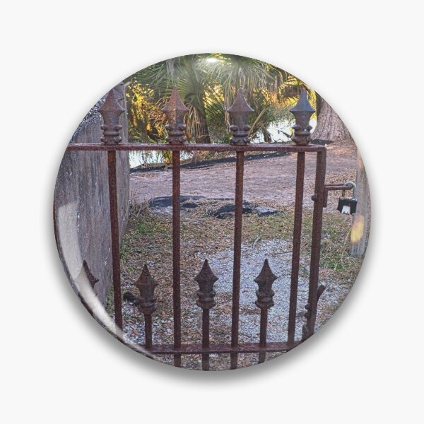 Item preview, Puerta del cementerio de DuBignon y marcador histórico Jekyll Island Georgia designed and sold by LisaWootenPhoto.