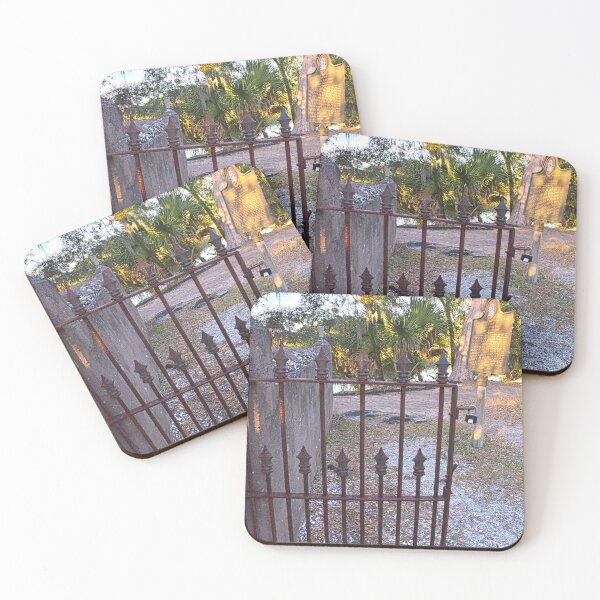 Item preview, Puerta del cementerio de DuBignon y marcador histórico Jekyll Island Georgia designed and sold by LisaWootenPhoto.
