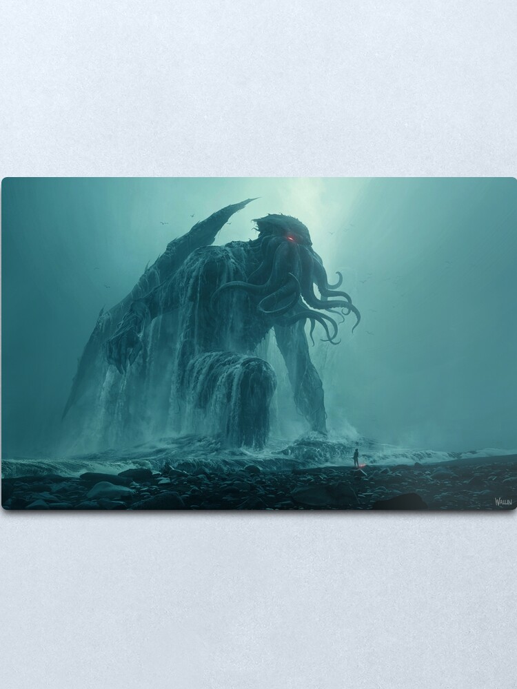 Alternate view of Cthulhu Ascending Metal Print