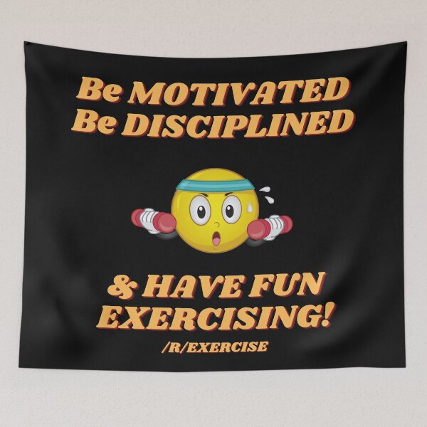 Item preview, Be MOTIVATED, Be DISCIPLINED, & HAVE FUN EXERCISING! 001 designed and sold by FunExercise.