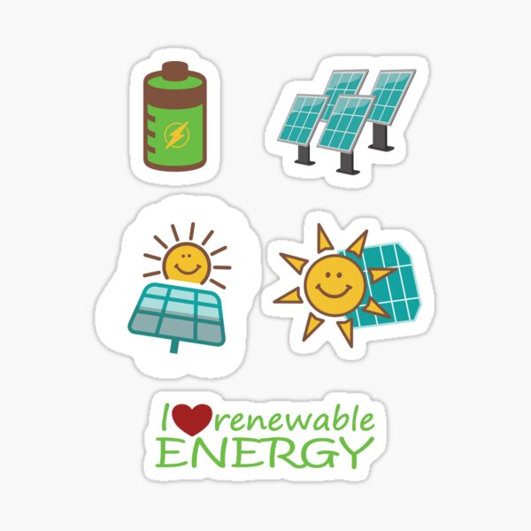 i love renewable energies Sticker