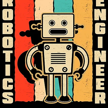 Artwork thumbnail, Robotics Engineering Humanoid Robots Retro Robotics Engineer by ShopTheStyle