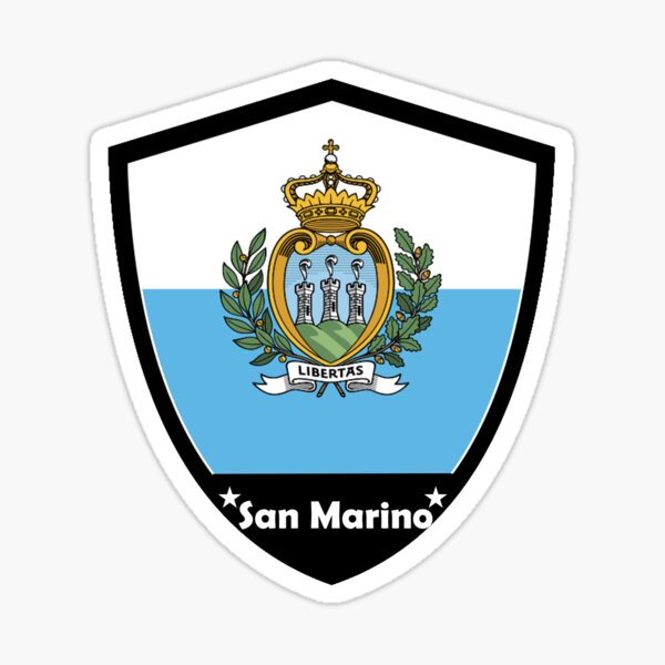 San Marino Flag oval STICKER bumper decal car helmet laptop