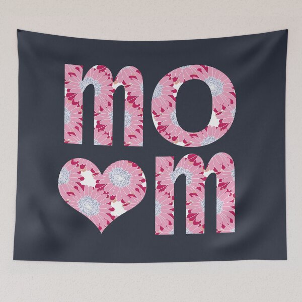 Item preview, Mom Heart Floral Art Typography for Mothers Day designed and sold by ellenhenry.