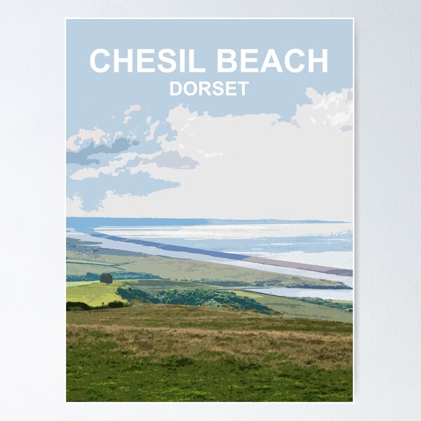 Artikel-Vorschau von Chesil Beach Dorset England. Sommerlandschaft am Meer, designt und verkauft von BarbaraGlebska.